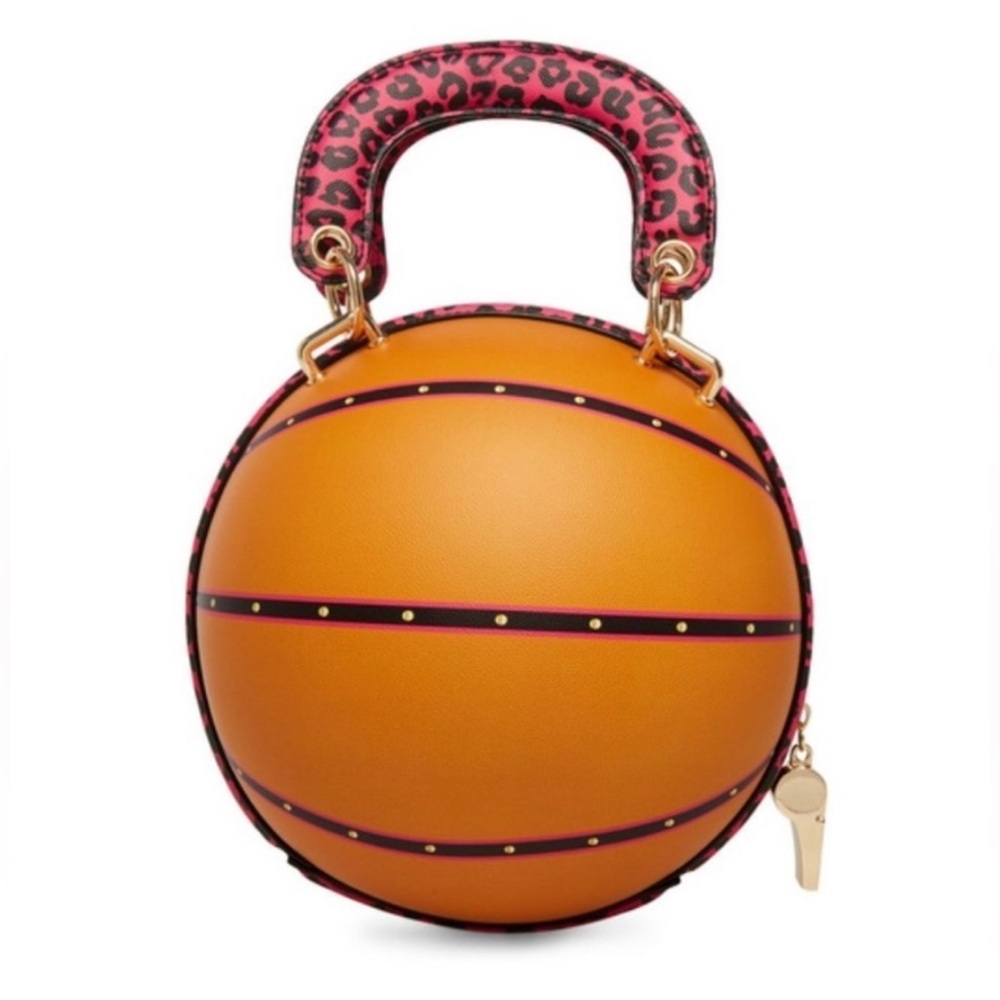 NWT BETSEY JOHNSON Kitsch leopard
basketball Betsey-Ball Top Handler/crossbody - Picture 3 of 6
